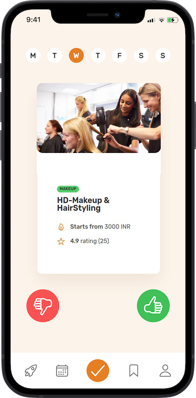 iPhone app
            meal approving plan screen